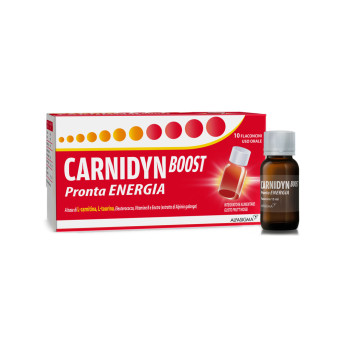 Carnidyn Boost
Pronta Energia
a base di L-carnitina, L-taurina eleuterococco, Vitamine B e Enxtra
