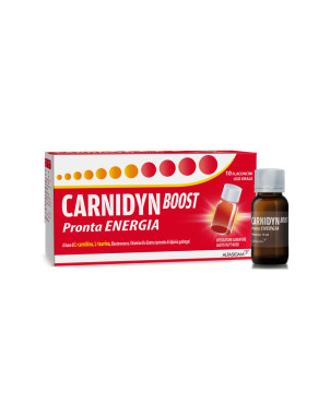 Carnidyn Boost
Pronta Energia
a base di L-carnitina, L-taurina eleuterococco, Vitamine B e Enxtra