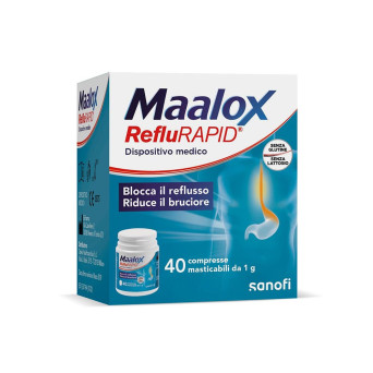 Maalox Reflurapid 40 chewable tablets