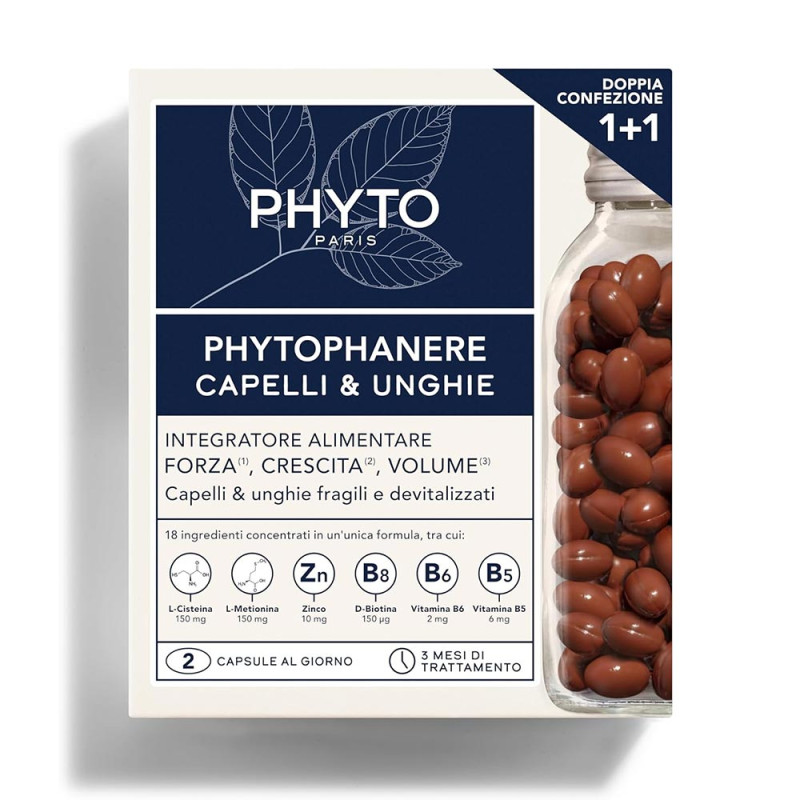 Phyto Phanere integratore alimentare capelli e unghie
forza crescita volume capelli | 3 mesi di trattamento completo