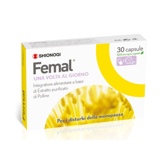 Femal integratore alimentare a base di Estratto purificato di polline
Per i disturbi della menopausa