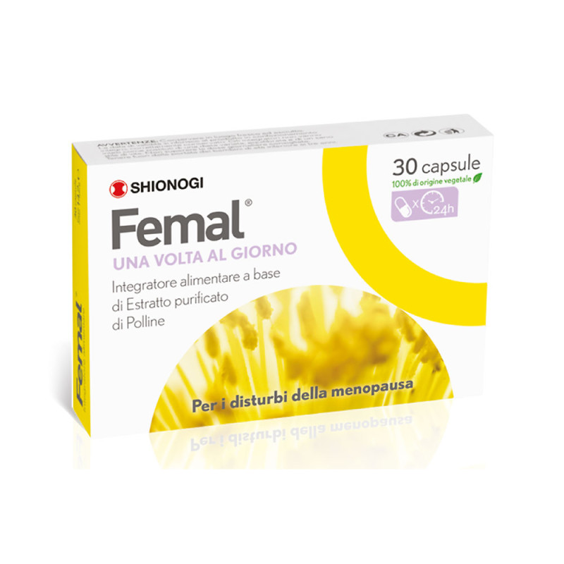 Femal integratore alimentare a base di Estratto purificato di polline
Per i disturbi della menopausa