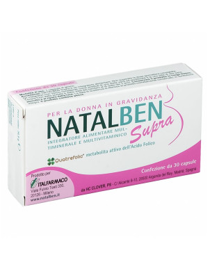 Natalben Supra per la donna in gravidanza
integratore alimentare multiminerale e multivitaminico