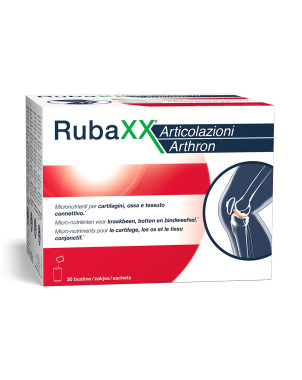 Rubaxx Articolazioni micronutrienti per cartilagini, ossa e tessuto connettivo
confezione da 30 bustine