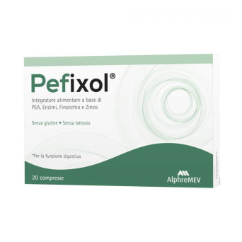 Pefixol integratore alimentare a base di PEA, Enzimi, Finocchio e Zinco
per la funzione digestiva