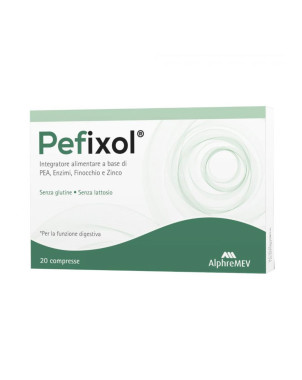 Pefixol integratore alimentare a base di PEA, Enzimi, Finocchio e Zinco
per la funzione digestiva