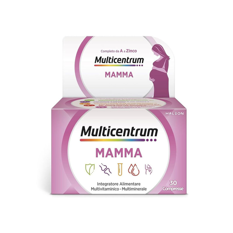 Multicentrum Mamma Durante la gravidanza
Integratore alimentare multivitaminico - multiminerale
completo da A a Zinco