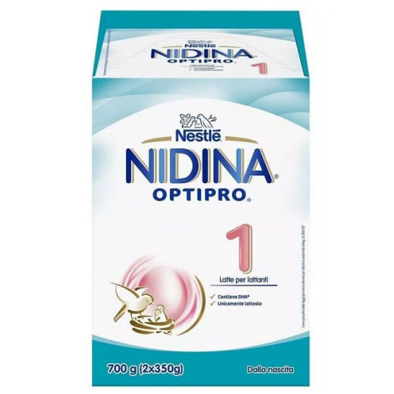 Nestlé Nidina 1 Optipro latte polvere per lattanti
dalla nascita
contiene DHA | unicamente lattosio