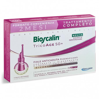 Bioscalin TricoAGE 50+ Antiedad anticaída 16 viales