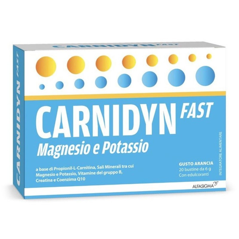 Carnidyn fast magnesio e potassio Confezione da 20 bustine