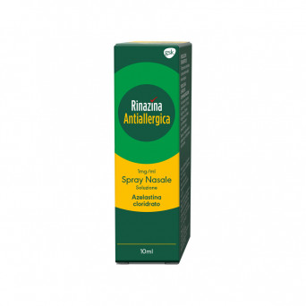 Rinazina antiallergic 10 ml nasal spray indicated to treat the symptoms of allergic rhinitis