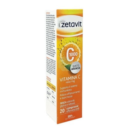 Zetavit
C1000
Vitamina C 1000 mg
Supporta il sistema immunitario, riduce affaticamento e stanchezza.