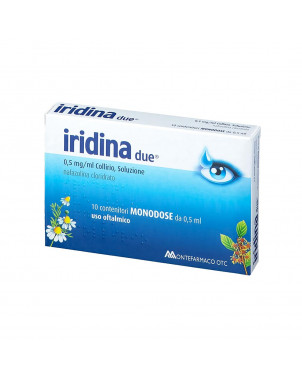 Iridina deux gouttes pour les yeux, solution indiquée en cas d'irritation, de brûlure, de rougeur de l'œil.