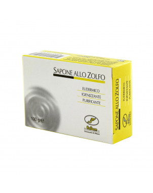 Sapone naturale allo zolfo efficace nel purificare la cute, consigliato per la detersione delle pelli grasse.