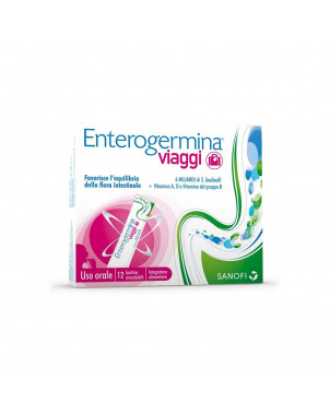 Enterogermina Viaggi food supplement that promotes the balance of intestinal flora