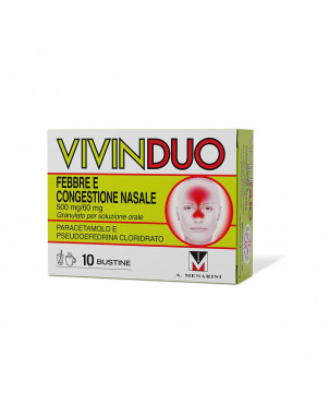 Vivinduo febbre e congestione nasale indiqué pour le traitement des symptômes du rhume et de la grippe