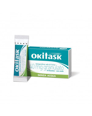 Okitask 40 mg granules 10 sachets indicated to treat pain of different origins and nature