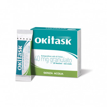 Okitask 40 mg granules 20 sachets indicated for the treatment of pain of different origins and nature