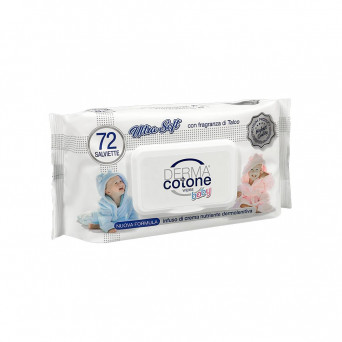 Dermacotone Baby cream infused baby hygiene wipes, protects the skin from dehydration.