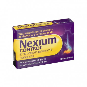 Nexium control 20 mg 14 compresse trattamento per il bruciore di stomaco e reflusso acido