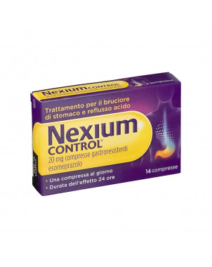 Nexium control 20 mg 14 compresse trattamento per il bruciore di stomaco e reflusso acido