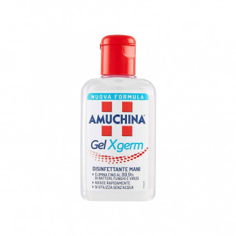 Le désinfectant pour les mains Amuchina Gel X-Germ élimine jusqu'à 99,9 % des bactéries, champignons et virus.