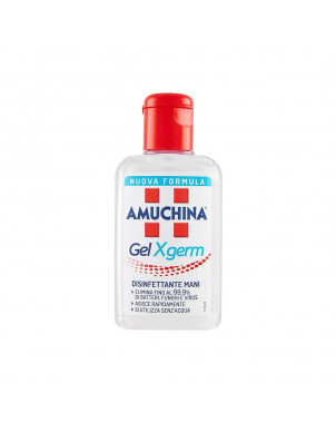 Le désinfectant pour les mains Amuchina Gel X-Germ élimine jusqu'à 99,9 % des bactéries, champignons et virus.