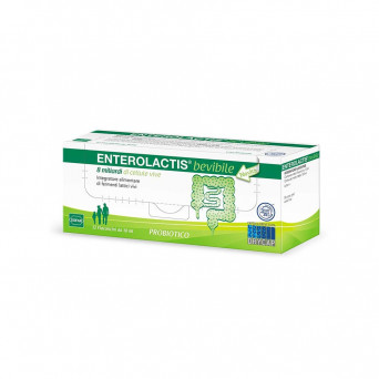 Enterolactis Bevibile 12 Vials Food Supplement of Live Lactic Ferments