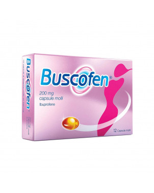 Buscofen 200 mg 12 capsules molles indiqué pour le traitement des douleurs d'origines et de natures diverses