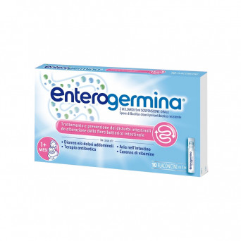 Enterogermina 2 billion In case of intestinal disorders, stress and disordered diet, diarrhea and abdominal pain