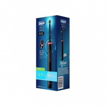 Oral-B Pro 3 3000 Black Edition spazzolino elettrico rimuove fino al 100% in più di placca per gengive sane