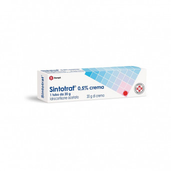 Sintotrat dermatological cream indicated for the treatment of eczema, insect bites, erythema.