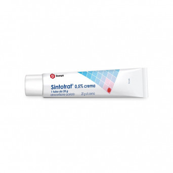 Sintotrat dermatological cream indicated for the treatment of eczema, insect bites, erythema.