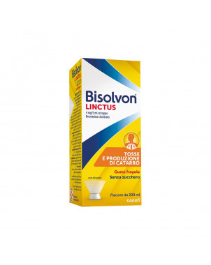 Bisolvon Linctus sirop de fraise 200 ml fluidifie les dépôts de mucus dans les voies respiratoires