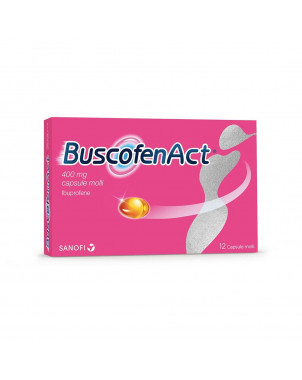 Buscofenact 400 mg 12 soft capsules indicated for the treatment of mild to moderate pain