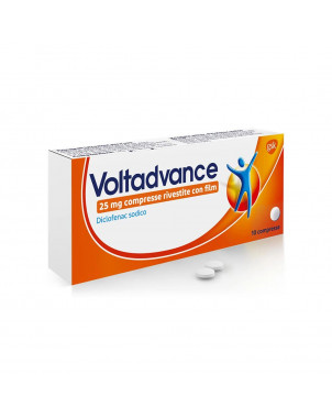 Voltadvance 25 mg 10 compresse indicato per il trattamento di dolori alle articolazioni e alla muscolatura