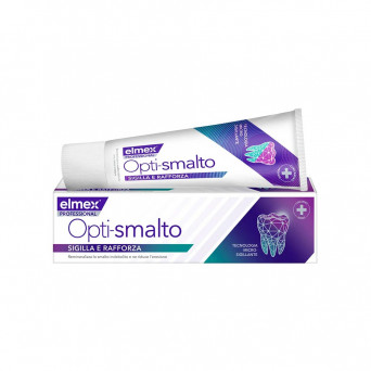 Elmex Optismalto toothpaste remineralises weakened enamel and reduces tooth erosion