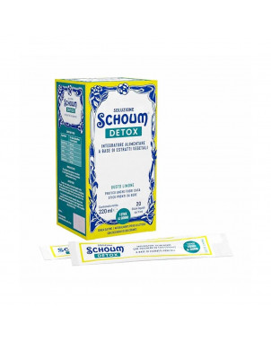 Soluzione schoum detox 20 bustine stick integratore alimentare per la depurazione dell'organismo