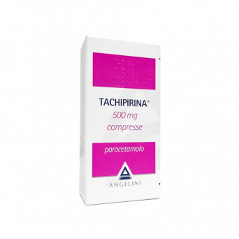 Tachipirina 500 mg 20 tablets indicated for the symptomatic treatment of febrile conditions such as influenza