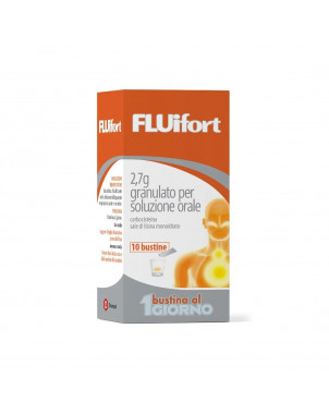 Fluifort 2.7g granules 10 sachets works by eliminating mucus from the respiratory tract