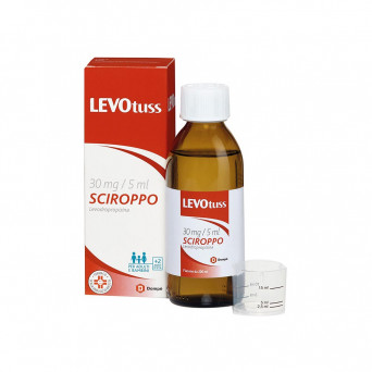 Levotuss sciroppo 200 ml indicato per la terapia sintomatica della tosse con azione sedativa