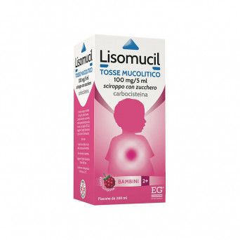 Lisomucil cough mucolytic syrup children 200 ml indicated for the treatment of cough