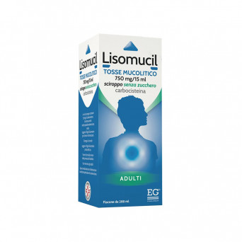 Lisomucil Tosse Mucolitico adulti sciroppo senza zucchero 200 ml