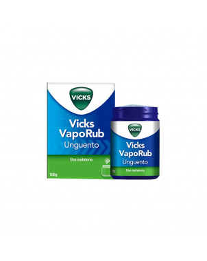 Pomada para inhalación Vicks vaporub para el tratamiento balsámico de enfermedades del tracto respiratorio superior.