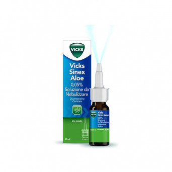 Vicks sinex aloe nébuliseur 15 ml spray nasal décongestionnant libère le nez bouché