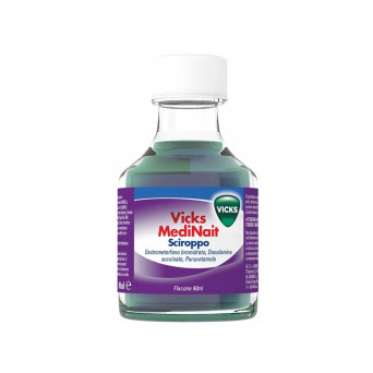 Vicks medinait sciroppo 90 ml trattamento sintomatico del raffreddore e dell'influenza