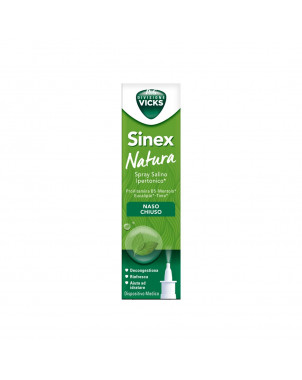 Vicks sinex natura 20 ml spray salino ipertonico in caso di naso chiuso
Decongestiona | rinfresca | aiuta ad idratare