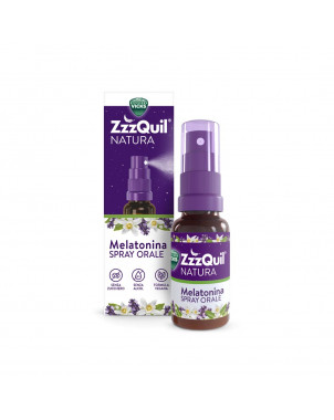 ZzzQuil natura melatonina spray orale integratore per il sonno, senza zucchero e formula vegana.