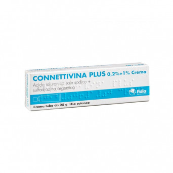 Connettivina Plus crema 25 g indicata nel trattamento delle ferite e piaghe da decubito