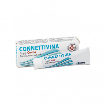 Connettivina cream 15 g indicated for the treatment of abrasions, grazes, wounds, burns, scalds.